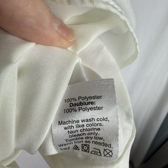 J. Crew Women's Scalloped Razorback Cami Cream‎ Size 6 Lined - Picture 7 of 9